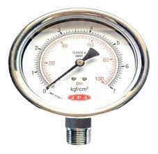 MANÔMETRO RETO 62MM ESCALA 100PSI X 7KGF TOTAL INOX