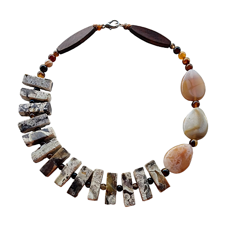 Colar bloco Jaspe
