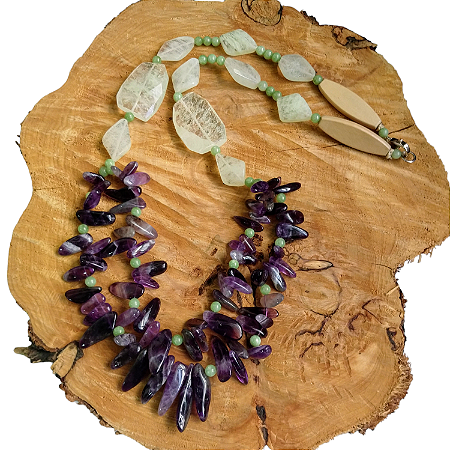 Colar Ametista Crustal