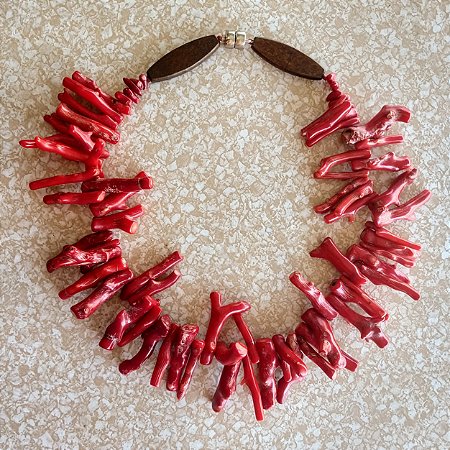 Colar Corais vermelhos
