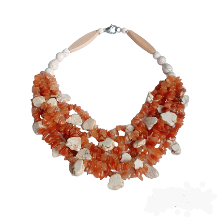 Colar Ágata Howlita