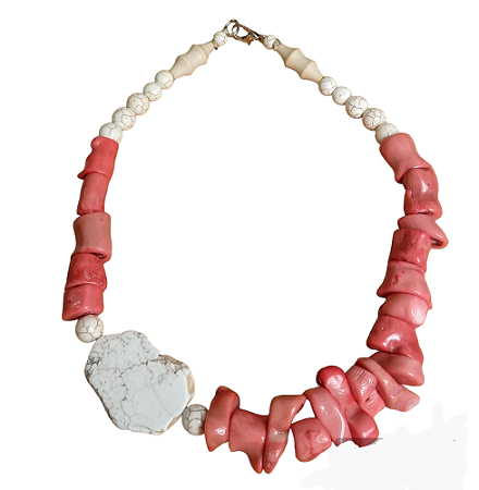 Colar Coral Salmão