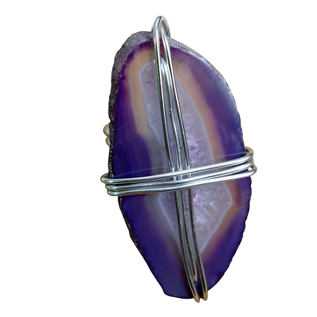 Anel chapa ágata mesclada