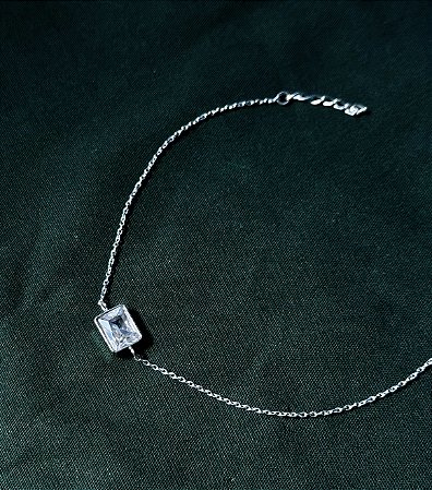 Pulseira com Zirconia Quadrada