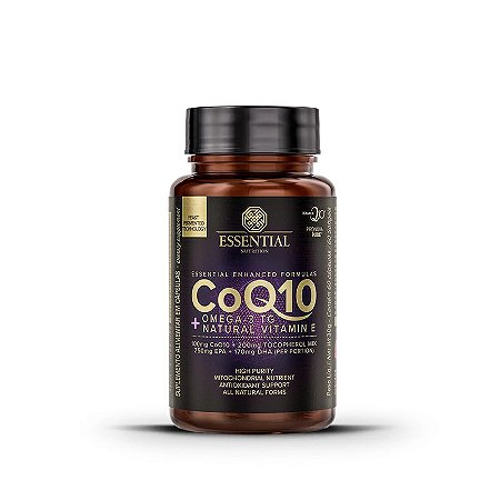 Coenzima Q10 + Vit E + Omega 3 - 60 caps. - Essential