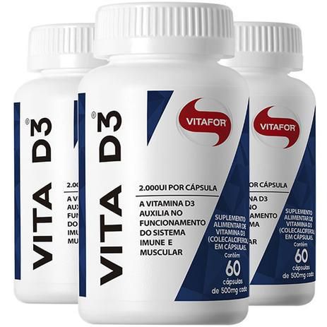 3X Vitamina D3 2000UI - 60 caps. - Vitafor