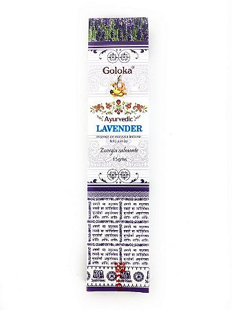 Incenso Ayurvedic Lavander (Lavanda) - 15g - Goloka