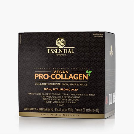 Vegan Pro-Collagen - 30 sachês 11g - Laranja c/ Cenoura - Essential