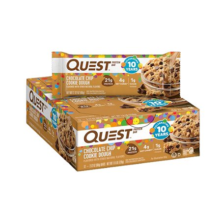 Quest Bar - 12 un. 60g - Cookies c/ Gotas - Quest Nutrition