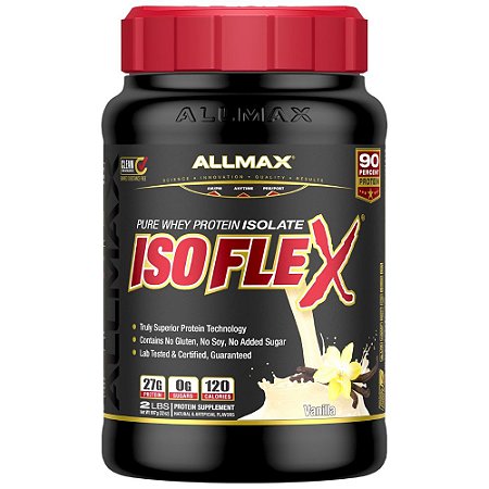IsoFlex Whey Protein Isolado 900g Baunilha Allmax Nutrition