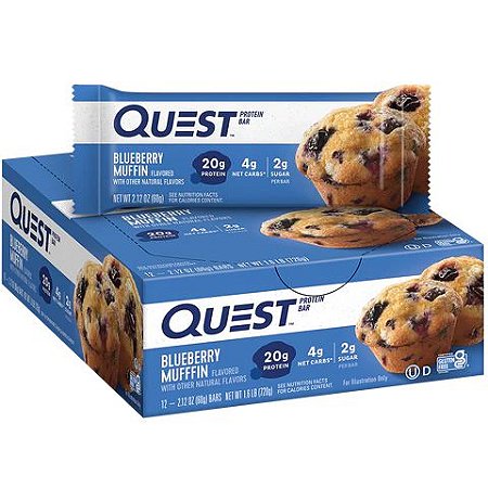Quest Bar - 12 un. 60g - Blueberry Muffin - Quest Nutrition