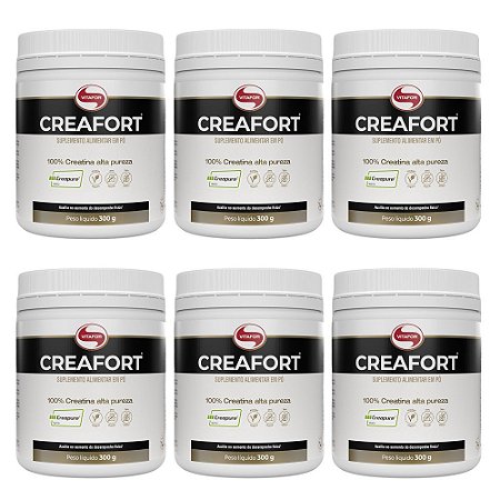 Kit 6x Creafort Creatina 100% Creapure 300g Vitafor