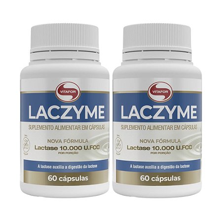 Kit 2x Laczyme Lactase 10.000U.FCC 60 caps. Vitafor