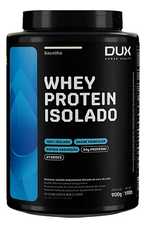 Whey Protein Isolado 900g Baunilha DUX