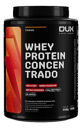 Whey Protein Concentrado 900g Sabor Cookies DUX
