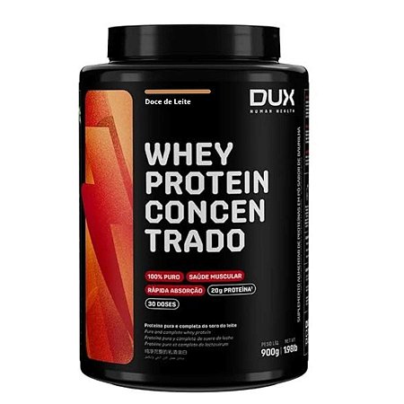 Whey Protein Concentrado 900g Sabor Doce de Leite DUX