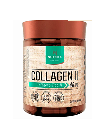 Collagen Colágeno Tipo II 40mg 60 caps Nutrify