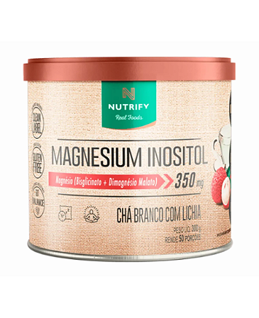 Magnesio Inositol Sabor Chá Branco com Lichia 300g Nutrify