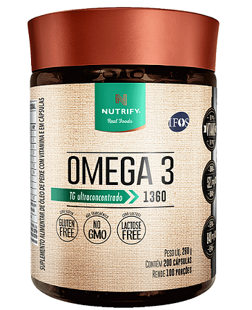 Omega 3 840mg EPA 521mg DHA IFOS 200 caps Nutrify