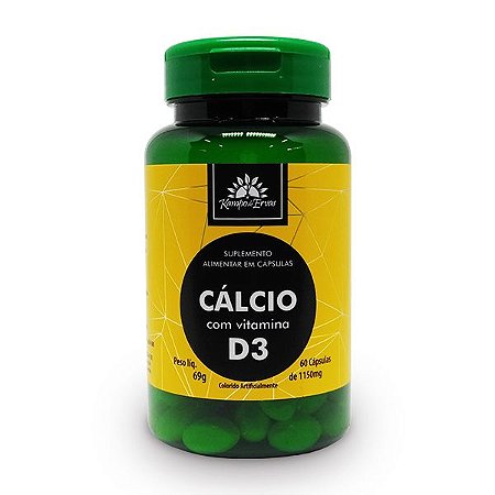 Cálcio + D3 - 60 caps. - Kampo de Ervas