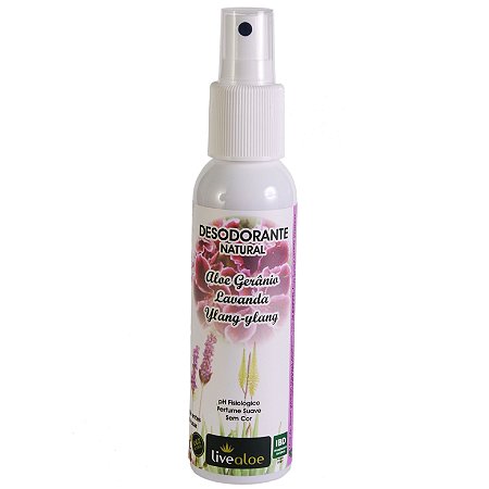 Desodorante Natural Aloe Gerânio - 120ml - Livealoe