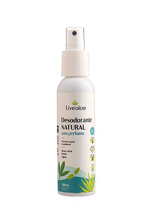 Desodorante Natural S/ Perfume - 120ml - Livealoe