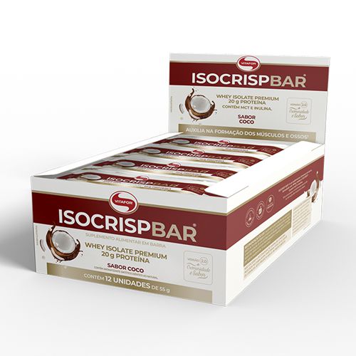 Isocrisp Bar - 12 un. 55g - Coco - Vitafor