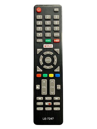 Controle Remoto Tv Cobia Netflix Youtube LE-7247