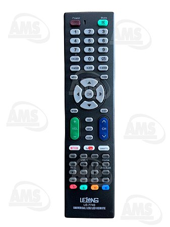 Controle Remoto Universal Tv Lcd / Led com botão Netflix, Youtube