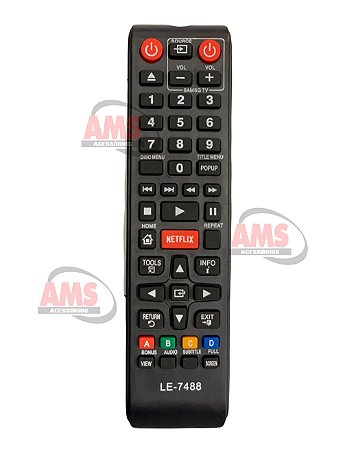 Controle Blu-ray Samsung Bd-d5100 Ak59-00133a LE-7488