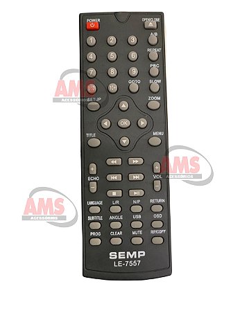 Controle DVD Semp Toshiba 3370SD / 5093VK