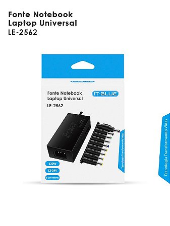 Carregador Fonte Universal Para Notebook Laptop 12v 24v
