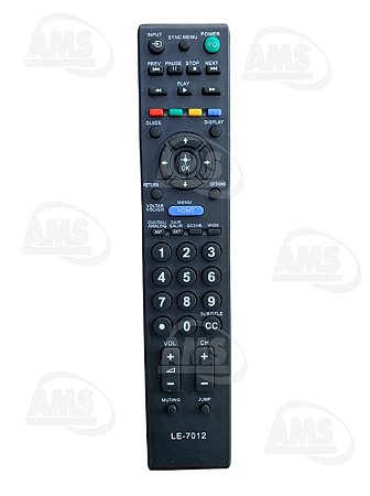 Controle Remoto para TV Sony Bravia LCD Led LE-7012