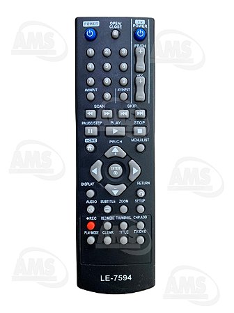 Controle Remoto Para DVD LG C/gravador