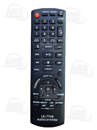 Controle Remoto Som Panasonic Sa-akx14 Sa-akx73 Sa-akx75