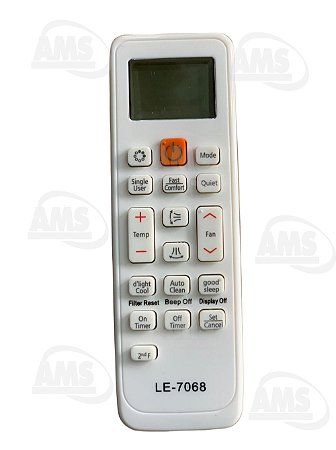 Controle Remoto Para Ar Condicionado Split Samsung LE-7068