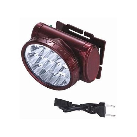 Lanterna de Cabeça Com 13 Leds Recarregável