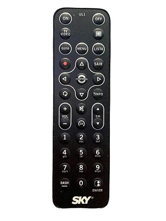 Controle Remoto Receptor Sky Hdtv Hd Zapper E Hd Slim Ul1