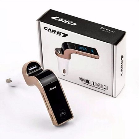 Transmissor FM Veicular Com Bluetooth Carg7 MP3 - Visor LCD