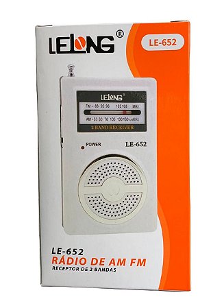 Mini Rádio de Bolso AM/FM 2 Pilhas LE-652