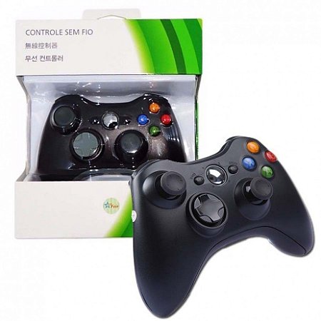 Controle Xbox Video Game Sem Fio Wireless Slim Joystick 360 - Padihey