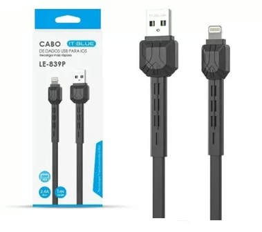Cabo Tipo C 2.4A LE-839C Preto - It Blue
