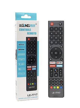 Controle Philco Smart Netflix, Youtube, Globoplay, Primevideo e Comando de VOZ LE-7717