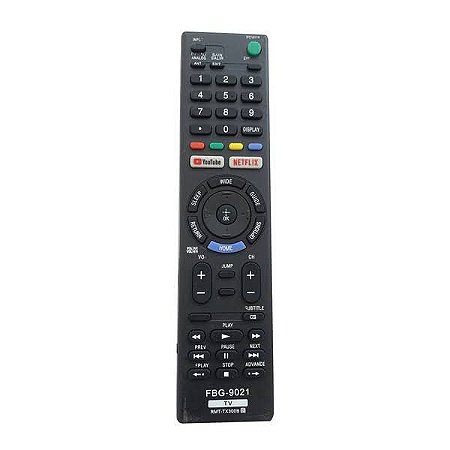 Controle Remoto para TV Sony Smart LED com Botão Youtube Netflix FBG-9021