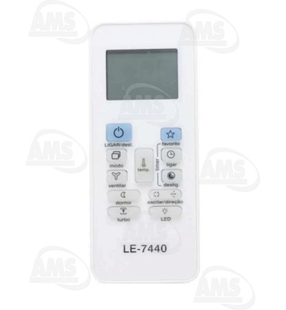 Controle Remoto Para Ar Condicionado Carrier LE-7440