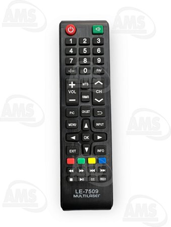 Controle Remoto Multilaser Tela 24 32 43 LE-7509
