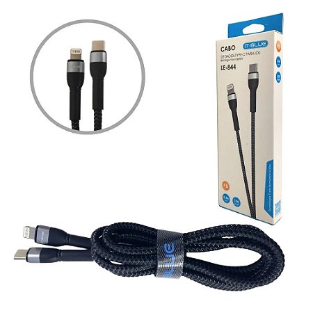 Cabo Carregamento iPhone Usb-c E Ios Lightning 11 12 13 Max