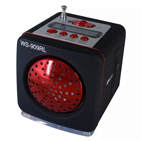 CAIXA DE SOM USB/SD/AUXILIAR WS-909