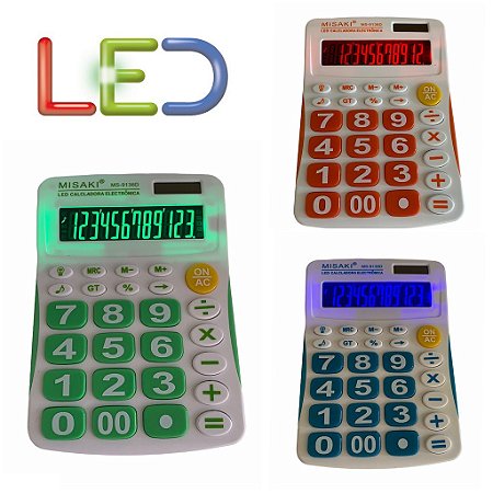 Calculadora De Mesa Comercial Escritório 9136 12 Dígitos