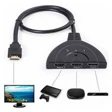 Hub Switch Hdmi 3x1 Extensor 3 Portas 4k 1080p Chaveador